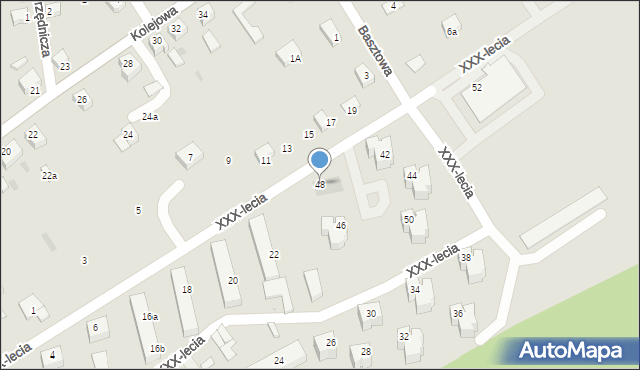 Kamieniec Ząbkowicki, XXX-lecia, 48, mapa Kamieniec Ząbkowicki