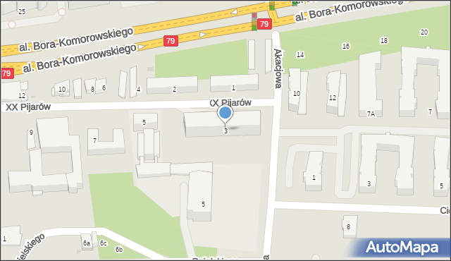 Kraków, XX Pijarów, 3, mapa Krakowa