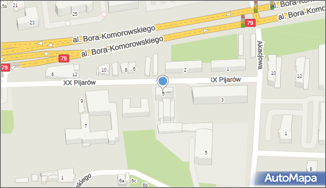 Kraków, XX Pijarów, 5, mapa Krakowa