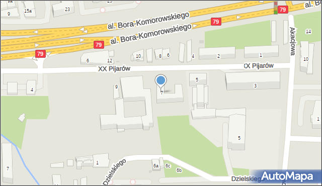 Kraków, XX Pijarów, 7, mapa Krakowa