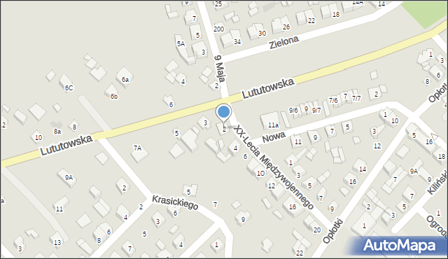 Złoczew, XX-Lecia Międzywojennego, 2, mapa Złoczew