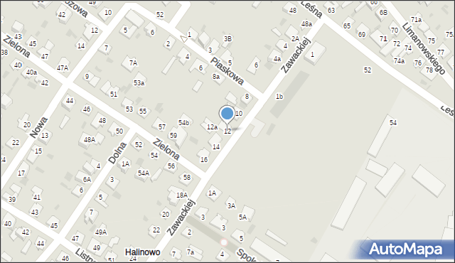 Aleksandrów Kujawski, Zawackiej-Zo Elżbiety, gen., 12, mapa Aleksandrów Kujawski