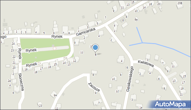 Alwernia, Zacisze, 6, mapa Alwernia
