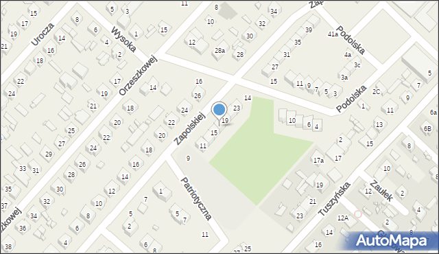 Andrespol, Zapolskiej Gabrieli, 17, mapa Andrespol