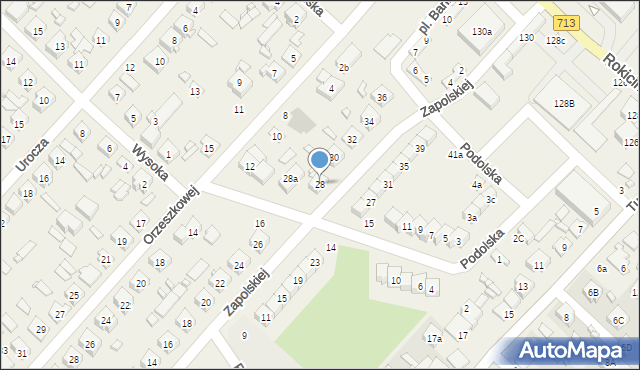 Andrespol, Zapolskiej Gabrieli, 28, mapa Andrespol