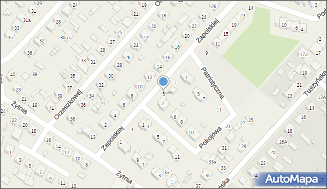 Andrespol, Zapolskiej Gabrieli, 5, mapa Andrespol