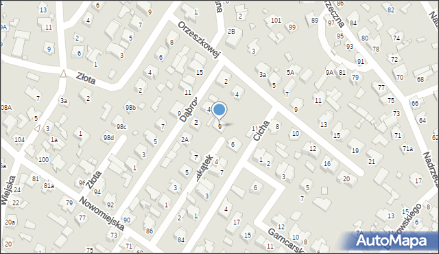 Augustów, Zakątek, 9, mapa Augustów