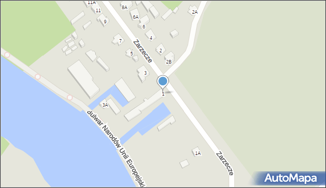 Augustów, Zarzecze, 1, mapa Augustów