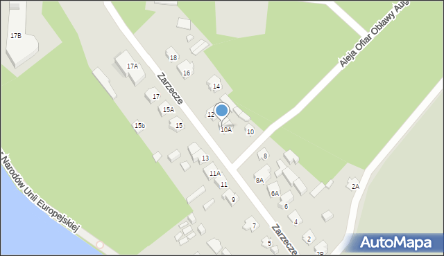 Augustów, Zarzecze, 10B, mapa Augustów