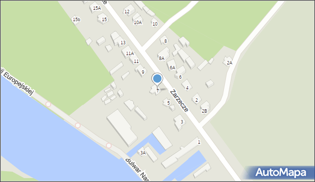 Augustów, Zarzecze, 7, mapa Augustów