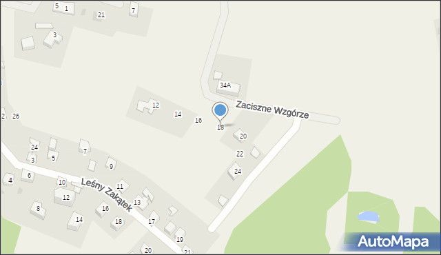 Babidół, Zaciszne Wzgórze, 18, mapa Babidół