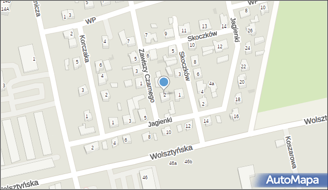 Babimost, Zawiszy Czarnego, 2, mapa Babimost