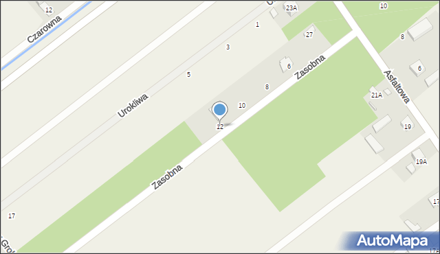 Bąkówka, Zasobna, 12, mapa Bąkówka