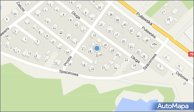 Baniocha, Zakole, 21, mapa Baniocha