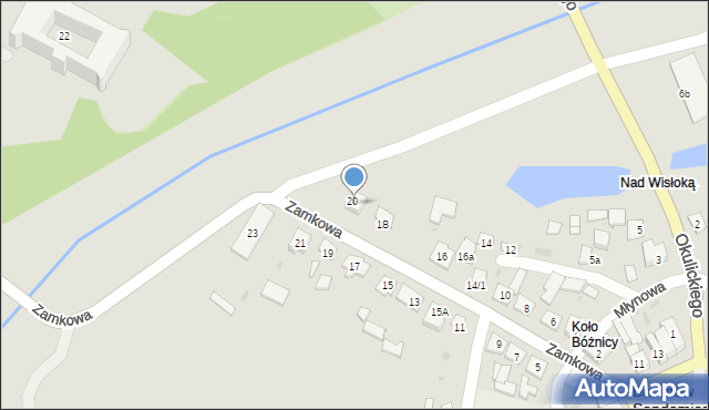 Baranów Sandomierski, Zamkowa, 20a, mapa Baranów Sandomierski