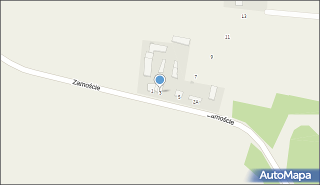 Baranowo, Zamoście, 3, mapa Baranowo