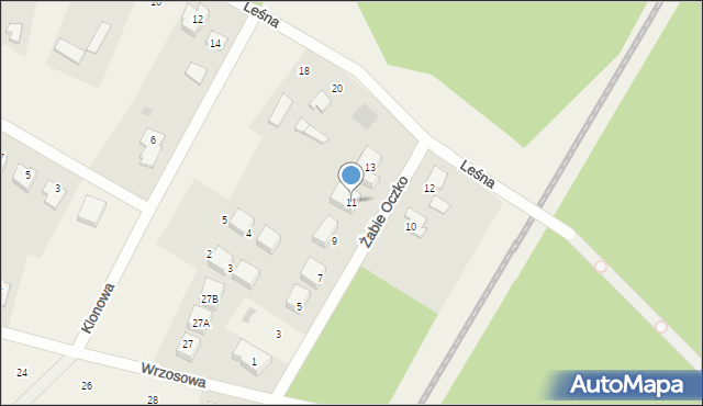 Barany, Żabie Oczko, 11, mapa Barany