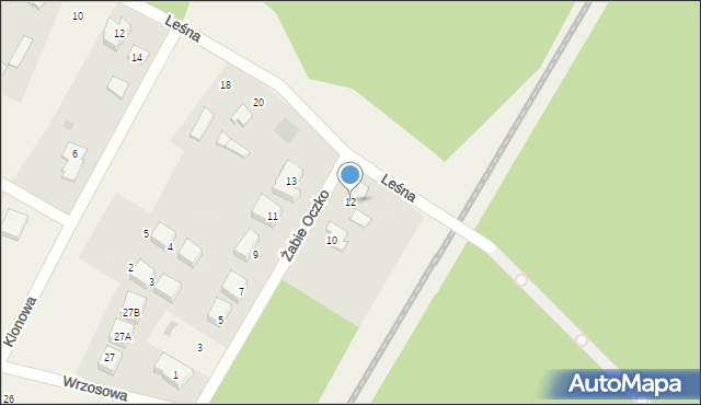 Barany, Żabie Oczko, 12, mapa Barany