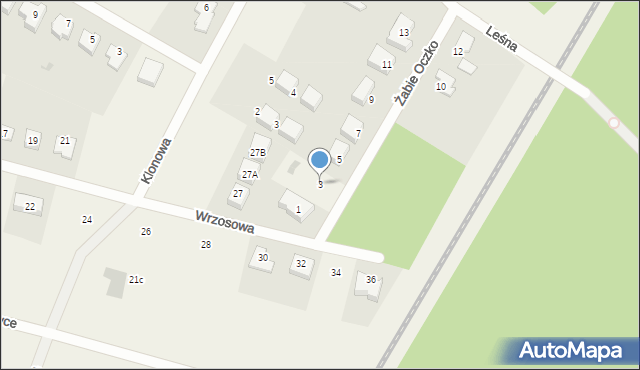 Barany, Żabie Oczko, 3, mapa Barany