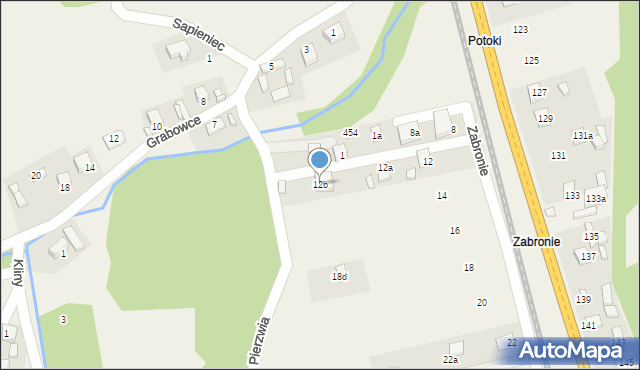 Barcice, Zabronie, 12b, mapa Barcice