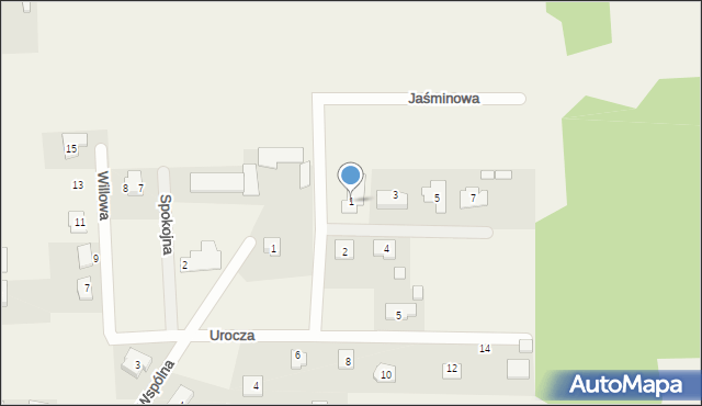 Barcząca, Zacisze, 1, mapa Barcząca