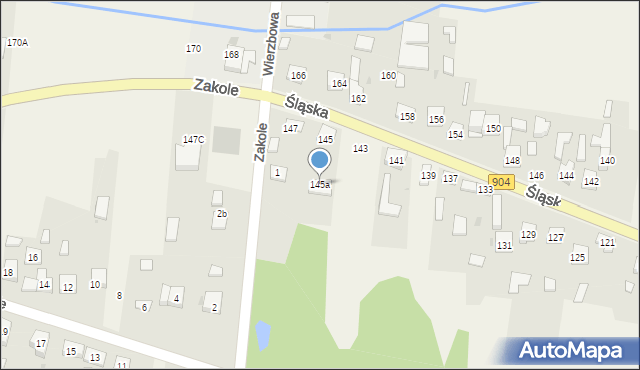 Bargły, Zakole, 145a, mapa Bargły