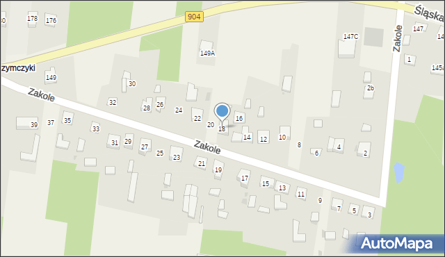 Bargły, Zakole, 18, mapa Bargły