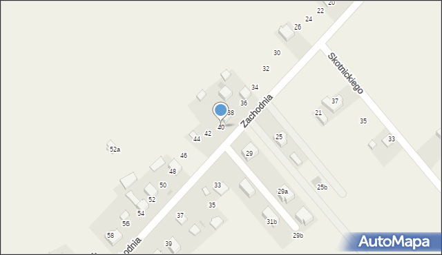 Bębło, Zachodnia, 40, mapa Bębło