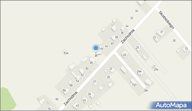 Bębło, Zachodnia, 46, mapa Bębło