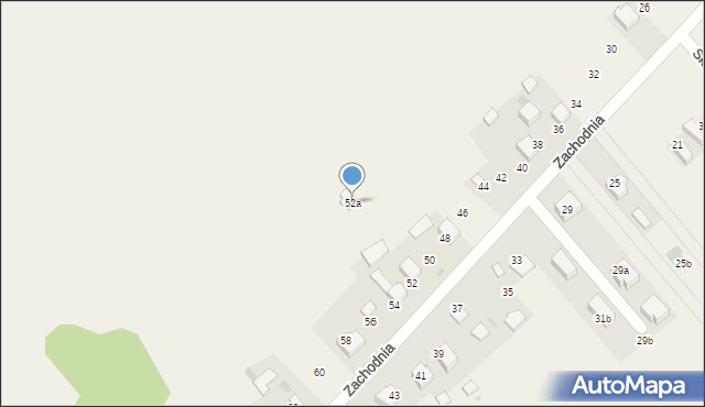 Bębło, Zachodnia, 52a, mapa Bębło