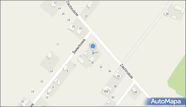 Bębło, Zachruście, 28, mapa Bębło