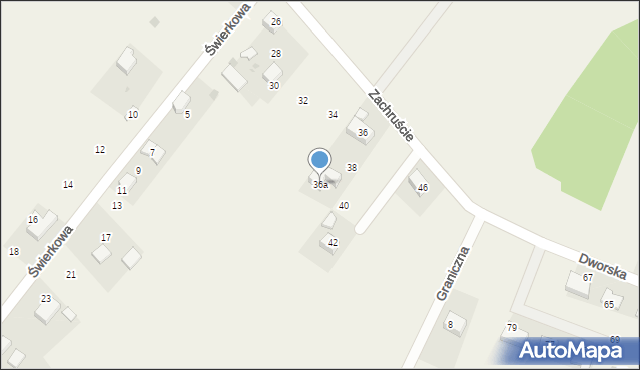Bębło, Zachruście, 36a, mapa Bębło
