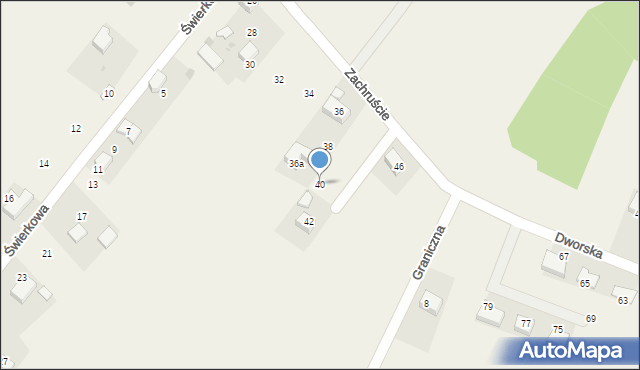 Bębło, Zachruście, 40, mapa Bębło