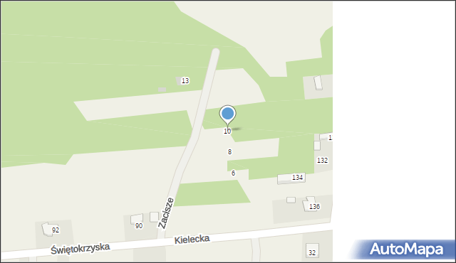 Bęczków, Zacisze, 10, mapa Bęczków