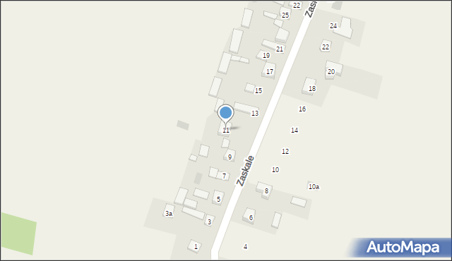 Bęczków, Zaskale, 11, mapa Bęczków