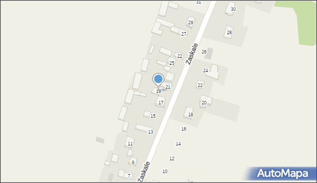 Bęczków, Zaskale, 19, mapa Bęczków