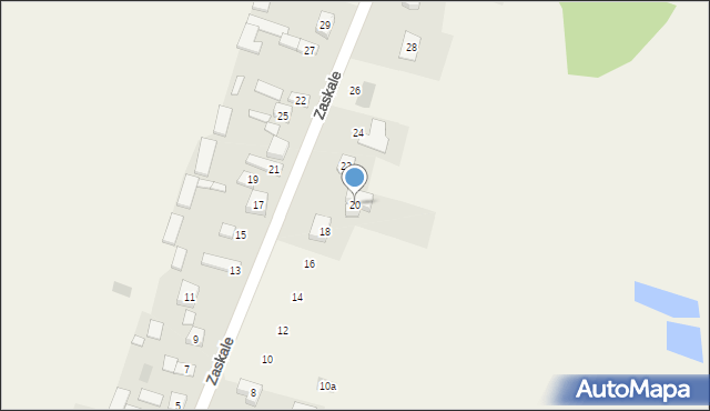 Bęczków, Zaskale, 20, mapa Bęczków