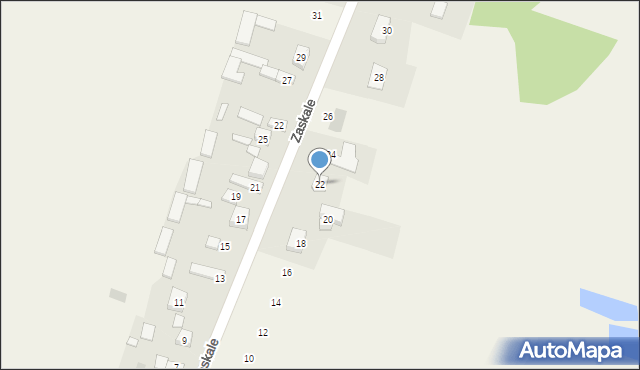 Bęczków, Zaskale, 22, mapa Bęczków