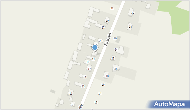 Bęczków, Zaskale, 23, mapa Bęczków