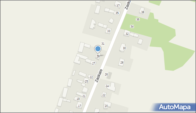 Bęczków, Zaskale, 29, mapa Bęczków