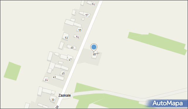 Bęczków, Zaskale, 48, mapa Bęczków