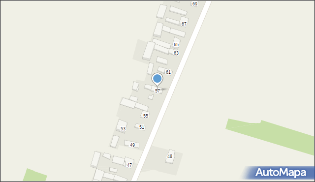 Bęczków, Zaskale, 57, mapa Bęczków