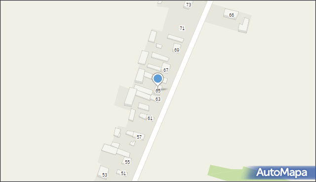 Bęczków, Zaskale, 65, mapa Bęczków