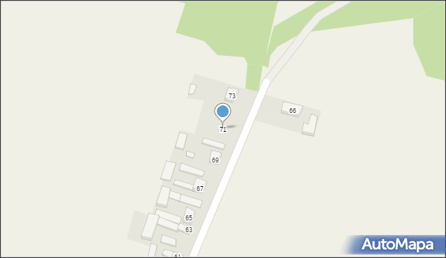 Bęczków, Zaskale, 71, mapa Bęczków