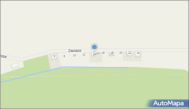 Będkowo, Zacisze, 14, mapa Będkowo