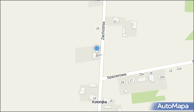 Bednary, Zachodnia, 20, mapa Bednary