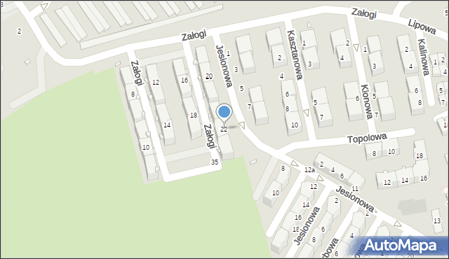Będzin, Załogi Grzegorza, sierż., 22, mapa Będzin