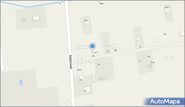 Będzinko, Zagaje, 3NA, mapa Będzinko