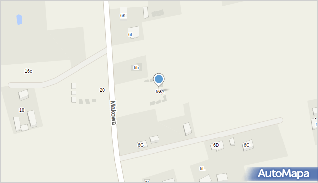 Będzinko, Zagaje, 6GA, mapa Będzinko