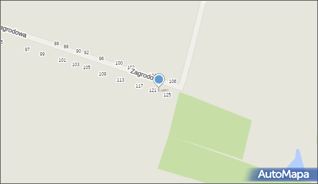 Biała Podlaska, Zagrodowa, 123, mapa Białej Podlaskiej